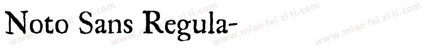 Noto Sans Regula字体转换
